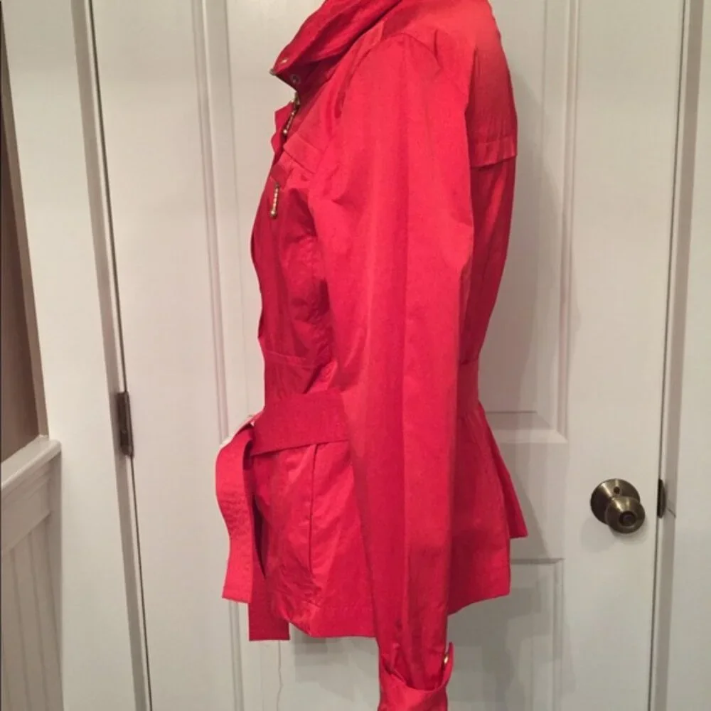 CHICO’S ZENERGY JACKET RED BELTED LIGHTWEIGHT COAT Size 0 S - Picture 5 of 8